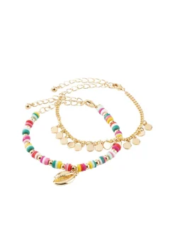 bonprix bonprix Tobillera (2 unidades) Dorado-multicolor Online