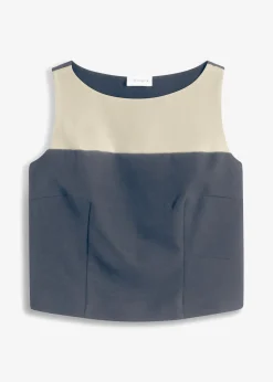 bonprix bonprix Top Azul oscuro-gris guijarro