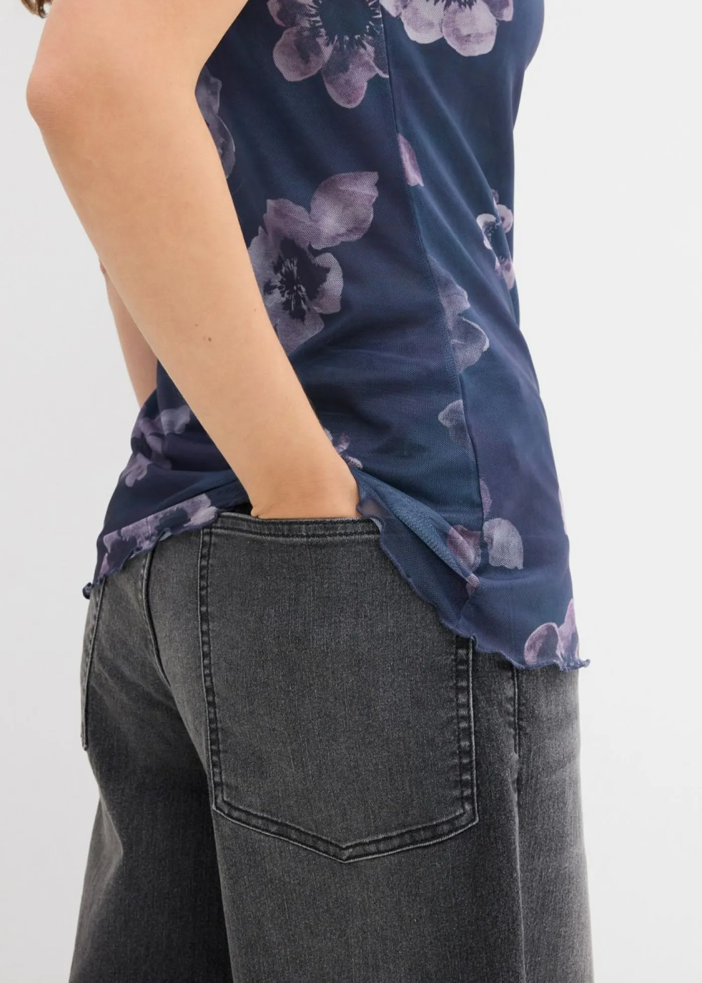 bonprix bonprix Top antracita con flores