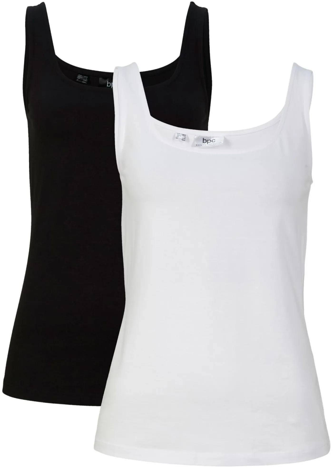 bonprix bonprix Top (2 unidades) Blanco-negro Discount