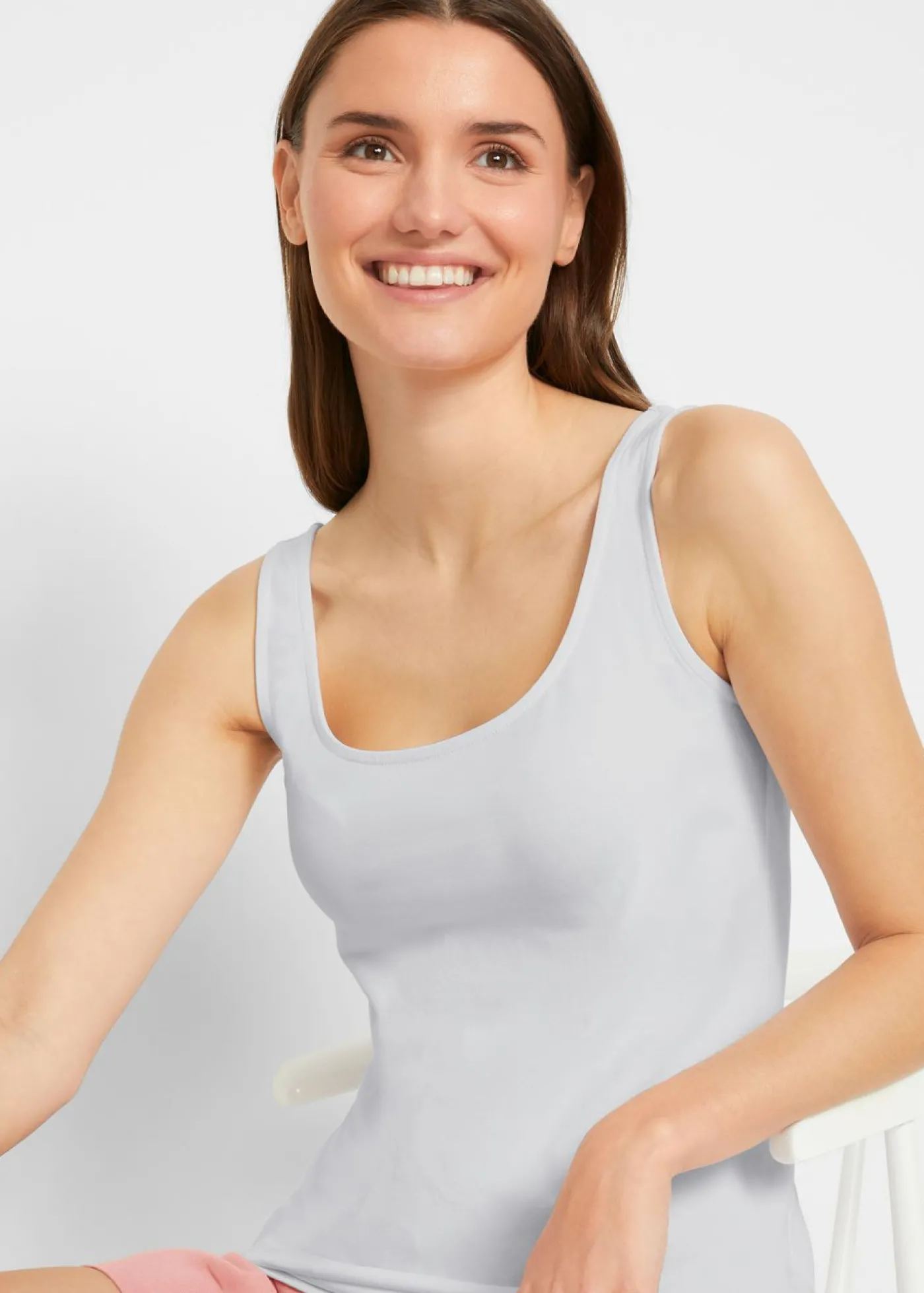 bonprix bonprix Top (2 unidades) Blanco-negro Discount