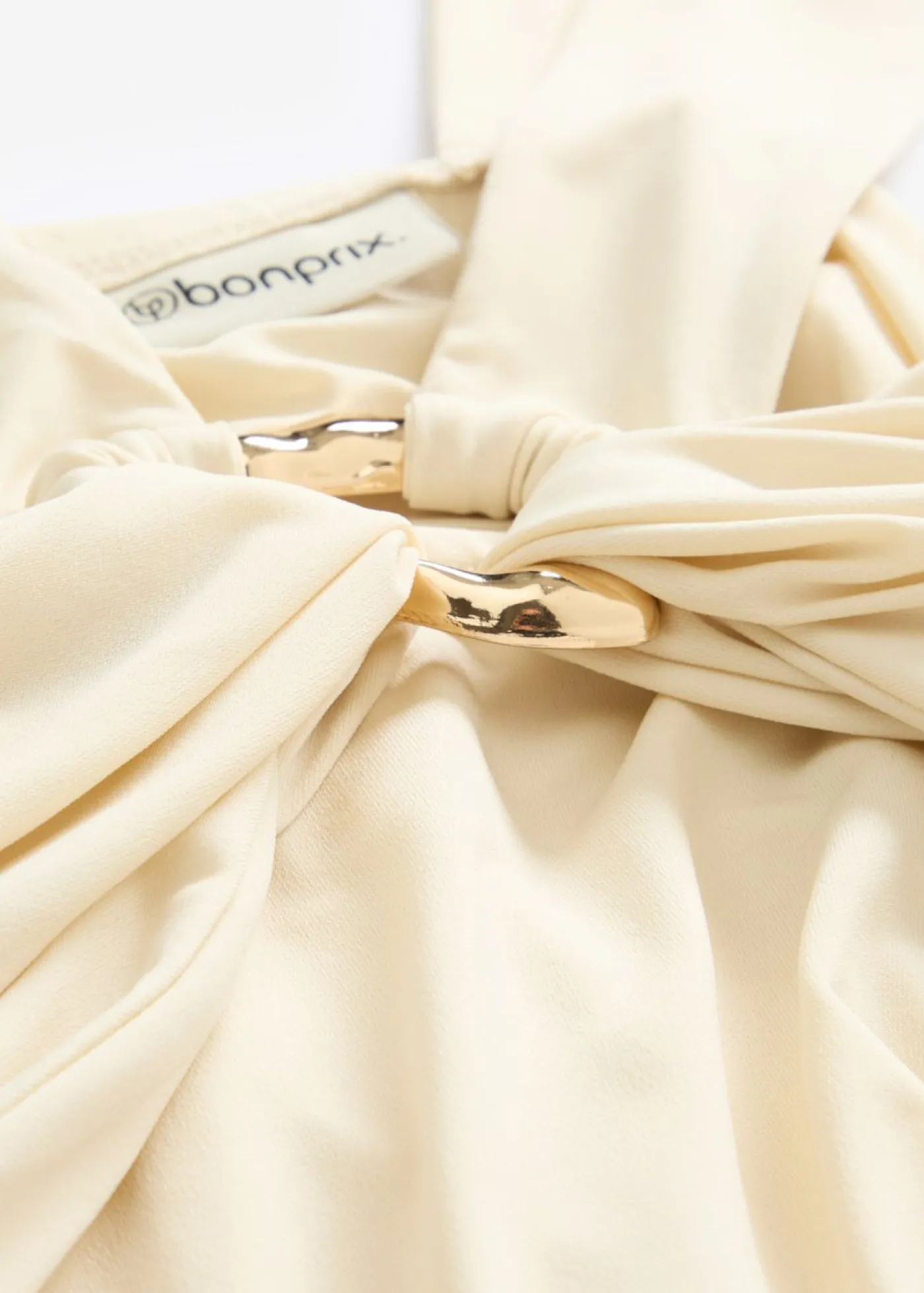 bonprix bonprix Top anudado al cuello con hebilla decorativa Crudo Hot