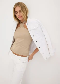 bonprix bonprix Top anudado al cuello de viscosa suave Champán Discount