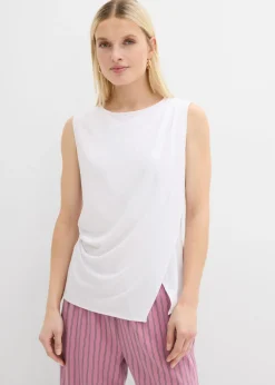 bonprix bonprix Top asimétrico Blanco Discount