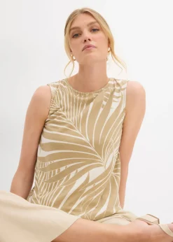 bonprix bonprix Top con aberturas laterales blanco lana-beige nuevo Outlet