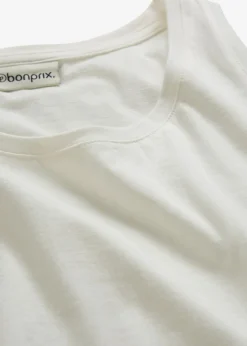 bonprix bonprix Top con contenido de seda Blanco lana