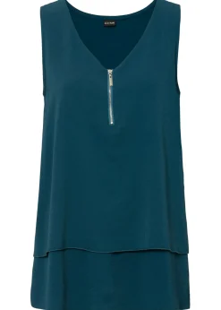 bonprix bonprix Top con cremallera Petróleo azul Outlet