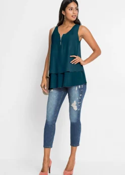 bonprix bonprix Top con cremallera Petróleo azul Outlet