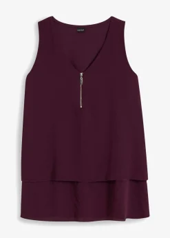 bonprix bonprix Top con cremallera morado intenso Clearance