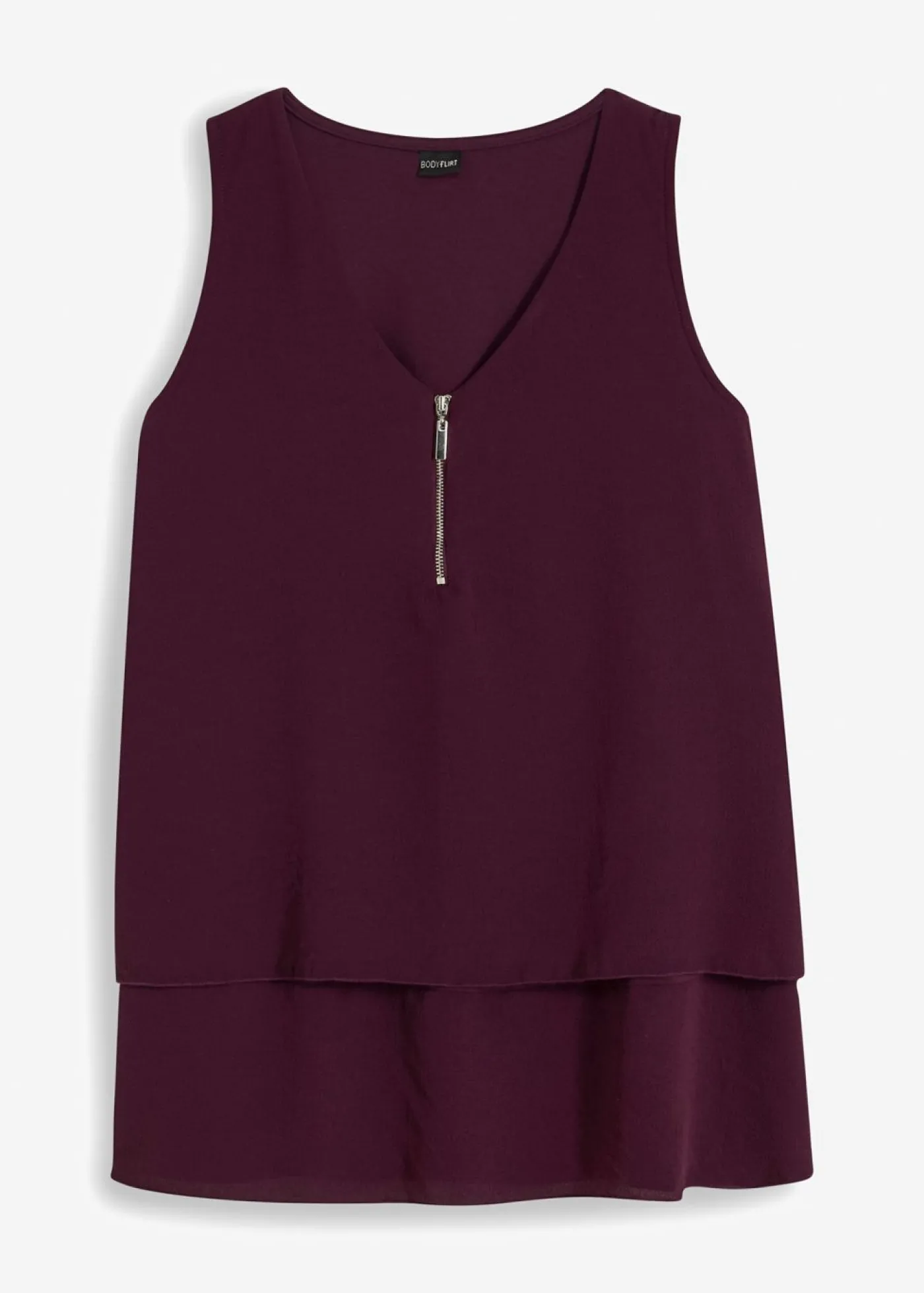 bonprix bonprix Top con cremallera morado intenso Clearance