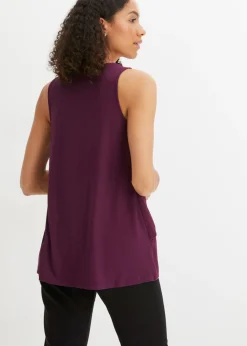 bonprix bonprix Top con cremallera morado intenso Clearance