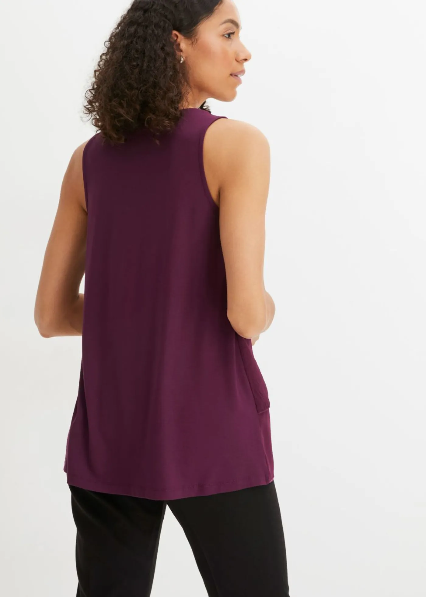 bonprix bonprix Top con cremallera morado intenso Clearance
