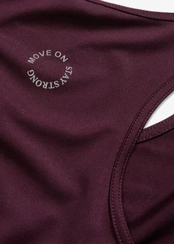 bonprix bonprix Top con espalda deportiva y material de secado rápido morado intenso