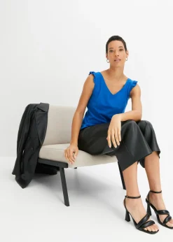 bonprix bonprix Top de algodón orgánico puro Azur Discount