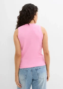 bonprix bonprix Top de algodón orgánico puro Rosa Clearance