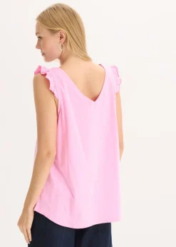 bonprix bonprix Top de algodón orgánico puro Rosa Sale