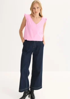 bonprix bonprix Top de algodón orgánico puro Rosa Sale