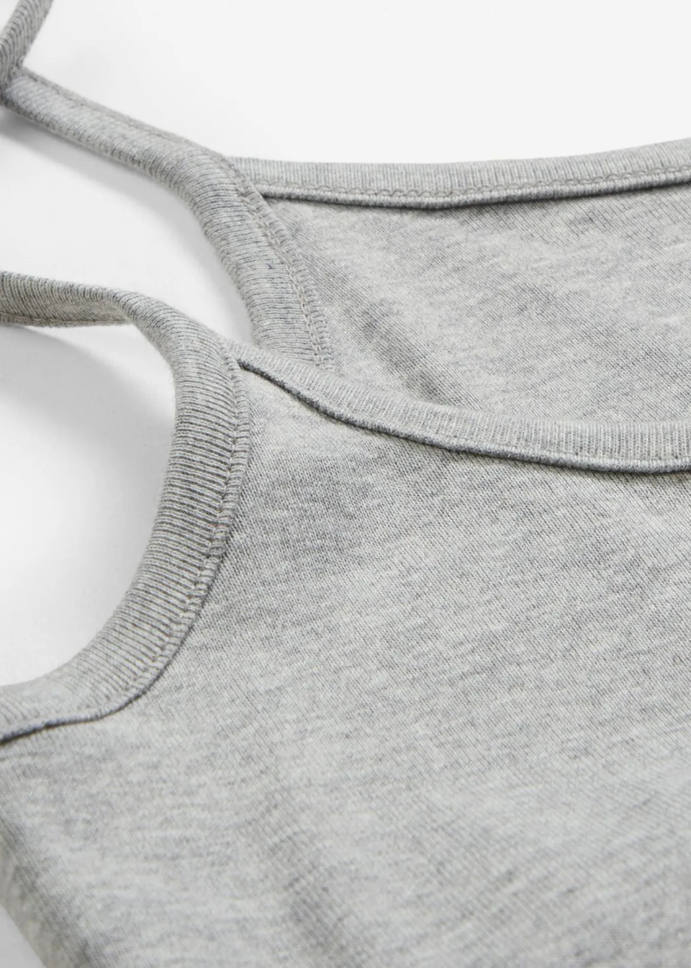 bonprix bonprix Top de algodón puro con tirantes finos (3 unidades) Blanco + gris claro jaspeado + negro Online