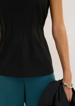bonprix bonprix Top de bengalina Negro New