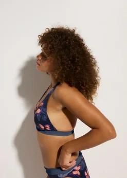 bonprix bonprix Top de bikini anudado al cuello Azul marino/quisquilla Hot