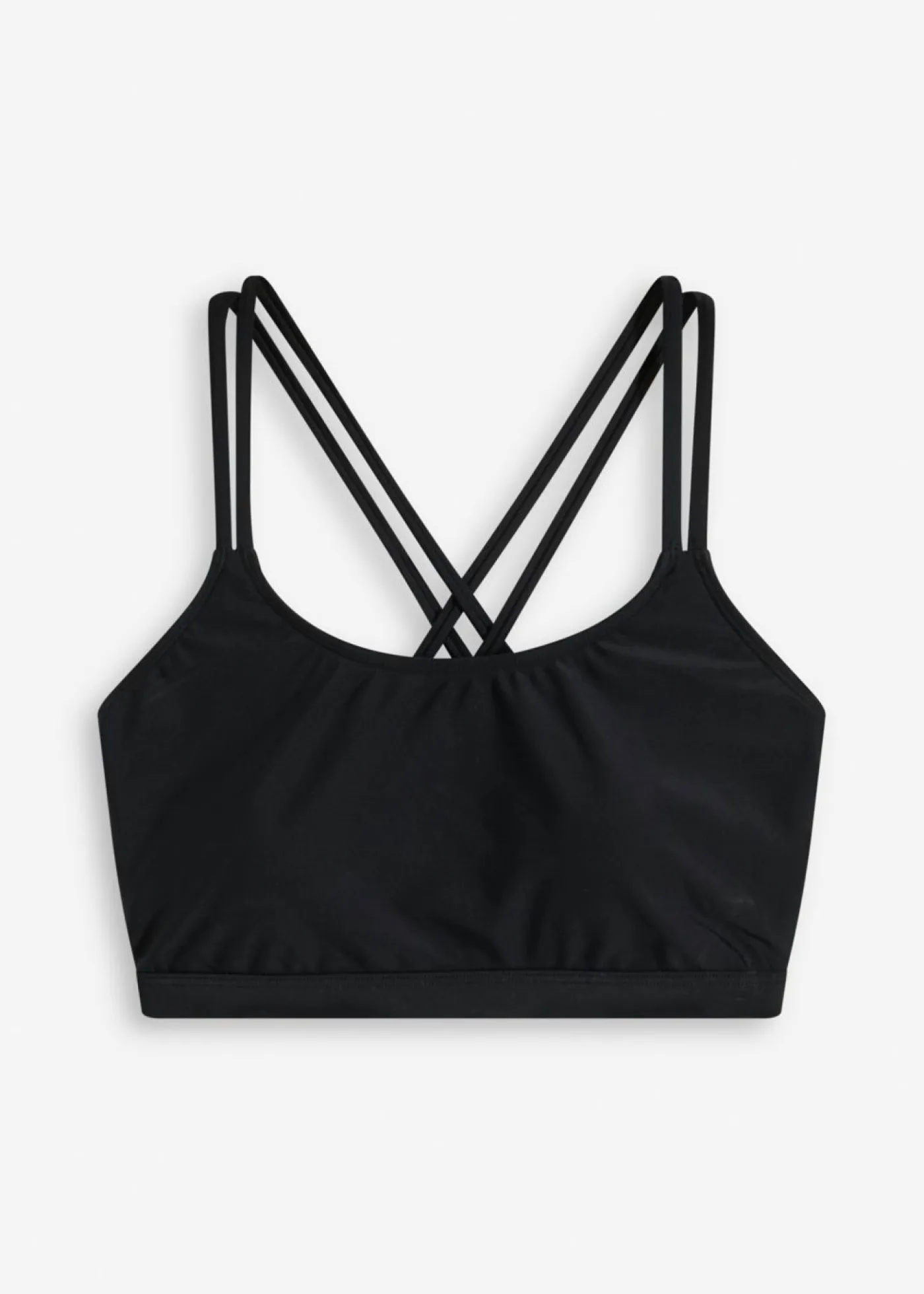 bonprix bonprix Top de bikini bustier con tirantes cruzados Negro Clearance