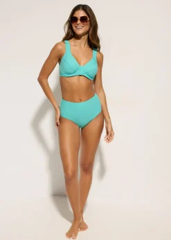bonprix bonprix Top de bikini reductor con tirantes anchos turquesa Clearance