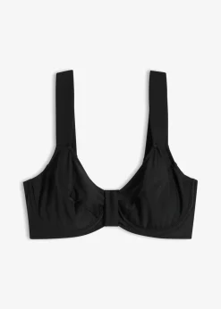 bonprix bonprix Top de bikini reductor con tirantes anchos Negro