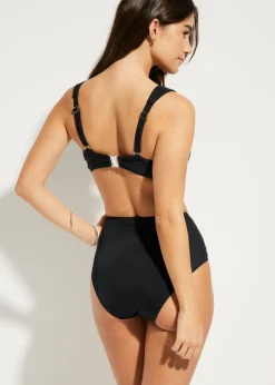 bonprix bonprix Top de bikini reductor con tirantes anchos Negro