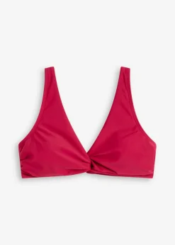 bonprix bonprix Top de bikini tipo bustier con detalle anudado fucsia Discount