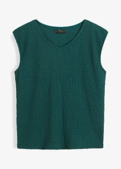bonprix bonprix Top de crepé ligero verde mate Outlet