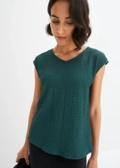 bonprix bonprix Top de crepé ligero verde mate Outlet