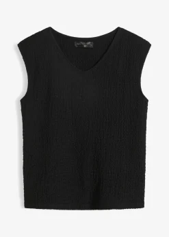 bonprix bonprix Top de crepé ligero Negro Clearance