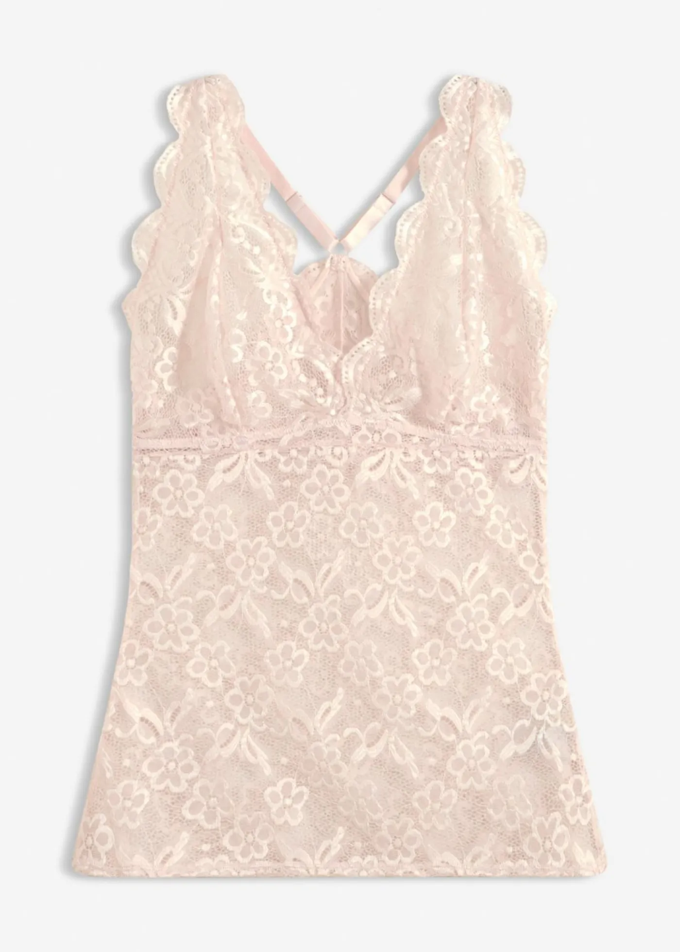 bonprix bonprix Top de encaje delicado Rosa claro Clearance