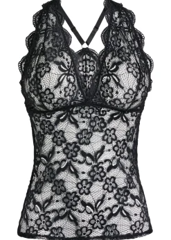 bonprix bonprix Top de encaje delicado Negro Discount