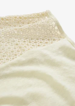 bonprix bonprix Top de lino puro Blanco lana Clearance