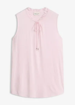 bonprix bonprix Top de mezcla de viscosa rosa cristal Clearance