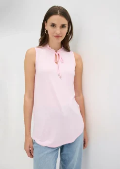 bonprix bonprix Top de mezcla de viscosa rosa cristal Clearance