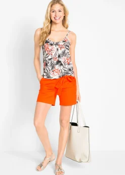 bonprix bonprix Top de mezcla de viscosa suave con tirantes finos crema suave Hot