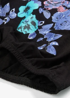 bonprix bonprix Top de mezcla de viscosa fluida Negro estampado Clearance