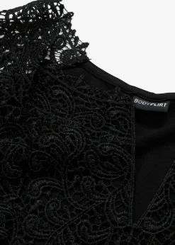 bonprix bonprix Top de mezcla de viscosa fluida Negro Discount