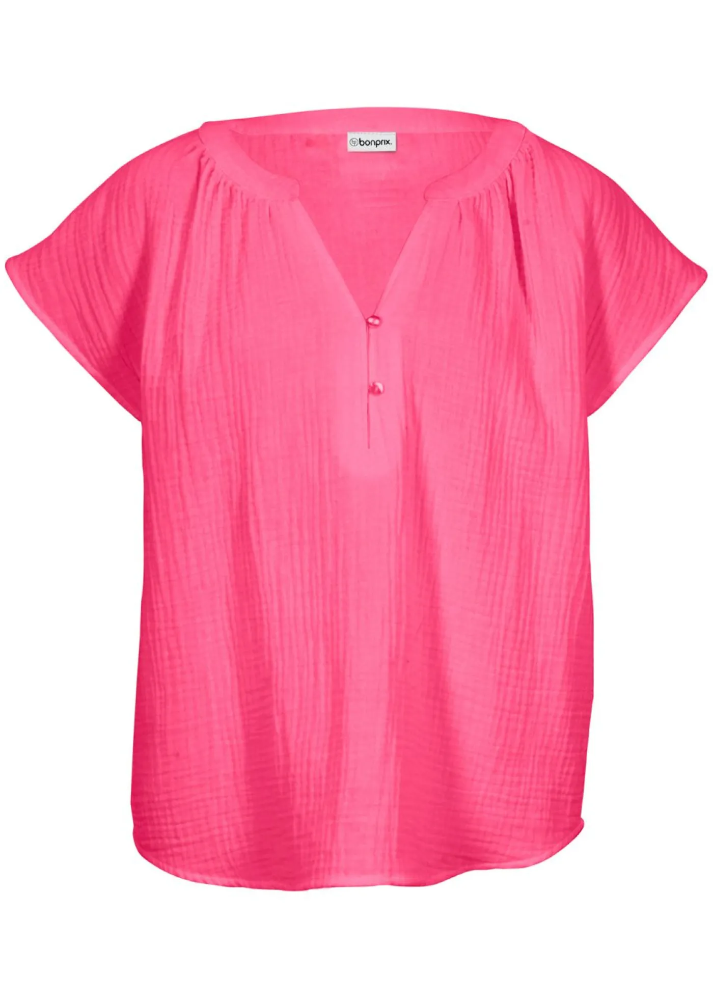 bonprix bonprix Top de muselina de algodón puro Rosa