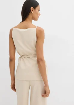 bonprix bonprix Top de piqué gris guijarro Online