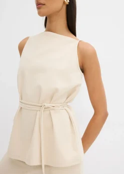bonprix bonprix Top de piqué gris guijarro Online