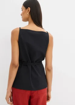 bonprix bonprix Top de piqué Negro Outlet