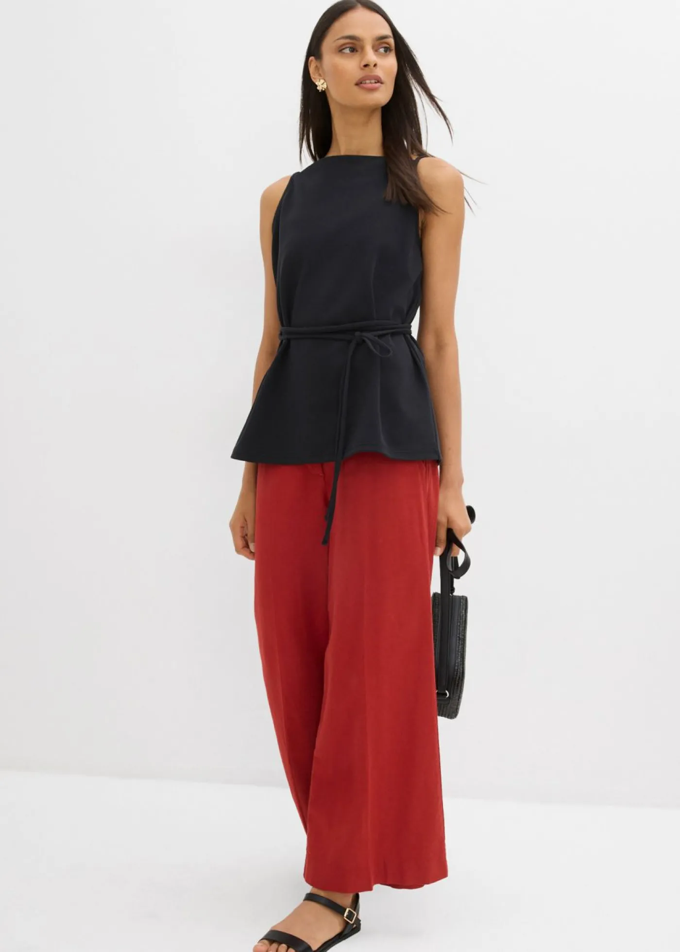 bonprix bonprix Top de piqué Negro Outlet