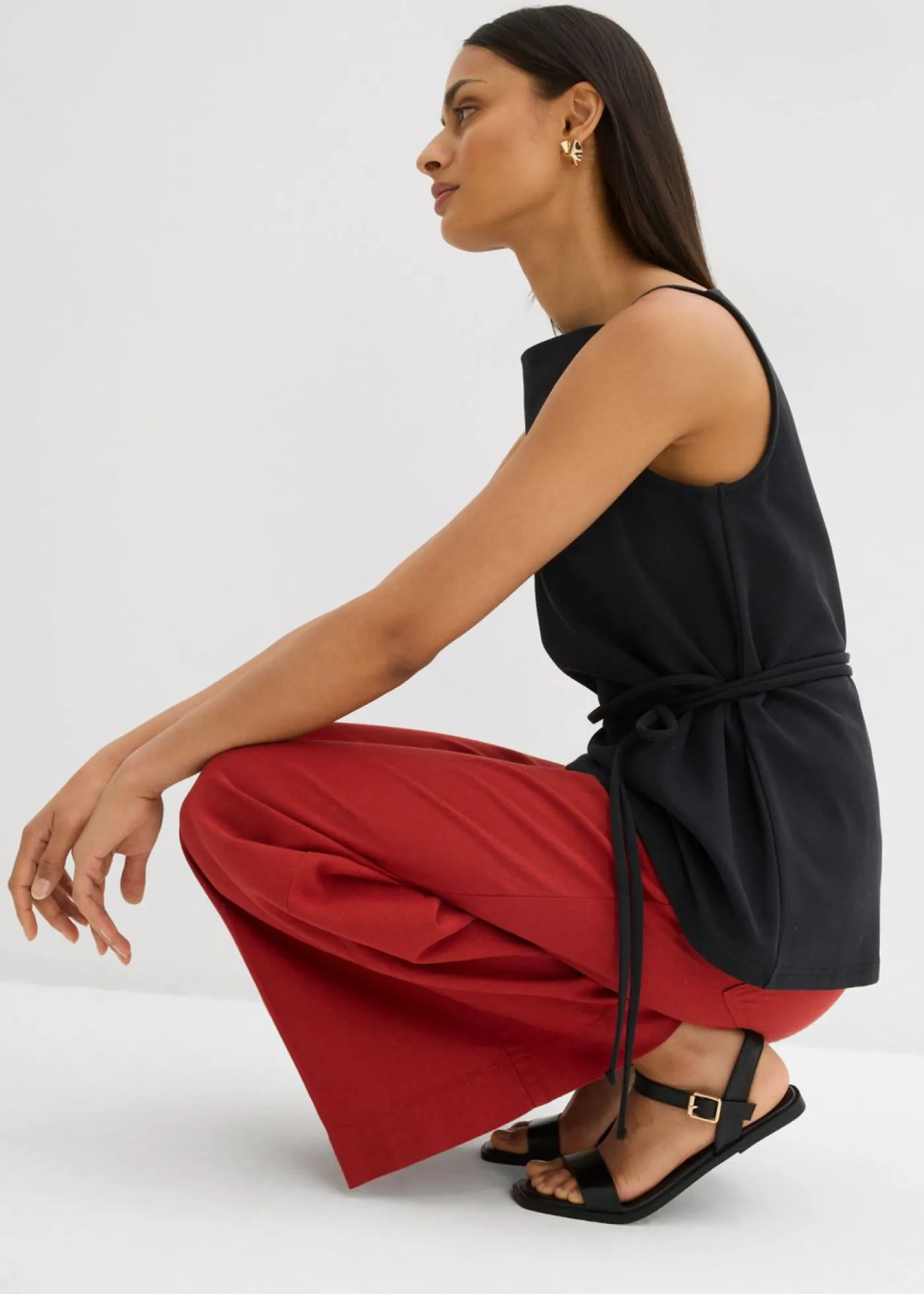 bonprix bonprix Top de piqué Negro Outlet