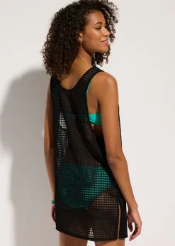 bonprix bonprix Top de playa transparente Negro Online