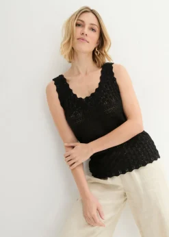 bonprix bonprix Top de punto Negro