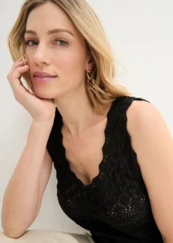 bonprix bonprix Top de punto Negro