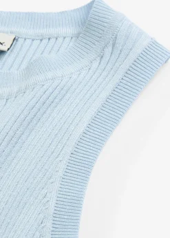 bonprix bonprix Top de punto con viscosa azul pálido New